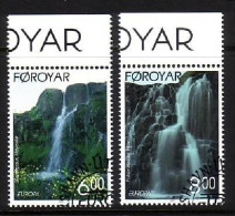 FÄRÖER MI-NR. 354-355 GESTEMPELT(USED) EUROPA 1999 NATUR- Und NATIONALPARKS WASSERFALL - 1999