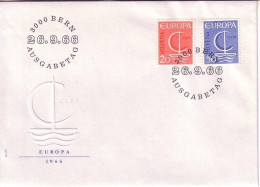 SCHWEIZ MI-NR. 843-844 FDC CEPT 1966 BOOT MIT SEGEL - 1966