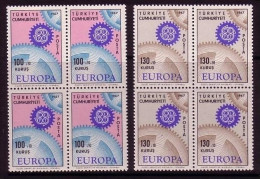 TÜRKEI MI-NR. 2044-2045 POSTFRISCH(MINT) 4er Block EUROPA 1967 ZAHNRÄDER - Unused Stamps