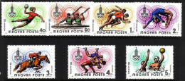 UNGARN MI-NR. 3433-3439 A POSTFRISCH(MINT) SOMMEROLYMPIADE MOSKAU 1980 HANDBALL KAJAK RINGEN FÜNFKAMPF - Pallamano