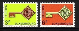 LUXEMBOURG MI-NR. 771-772 POSTFRISCH(MINT) EUROPA 1968 KREUZBARTSCHLÜSSEL - Neufs
