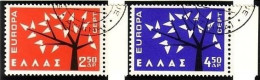 GRIECHENLAND MI-NR. 796-797 O EUROPA 1962 - BAUM - 1962