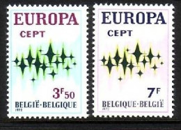 BELGIEN MI-NR. 1678-1679 POSTFRISCH(MINT) EUROPA 1972 STERNE - 1972