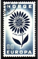 NORWEGEN MI-NR. 521 GESTEMPELT(USED) EUROPA 1964 STILISIERTE BLUME - 1964