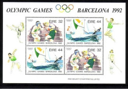 IRLAND BLOCK 9 POSTFRISCH(MINT) OLYMPISCHE SOMMERSPIELE BARCELONA 1992 BOXEN SEGELN - Boxing