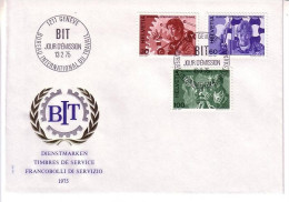 SCHWEIZ BIT MI-NR. 105-107 FDC MENSCH UND ARBEIT (I) 1975 - ILO