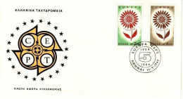 GRIECHENLAND MI-NR. 858-859 FDC CEPT 1964 BLUME - 1964