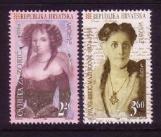 KROATIEN MI-NR. 375-376 POSTFRISCH EUROPA 1996 BERÜHMTE FRAUEN - 1996