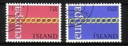 ISLAND MI-NR. 451-452 GESTEMPELT(USED) EUROPA 1971 KETTE - 1971