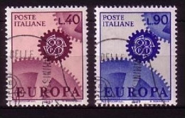 ITALIEN MI-NR. 1224-1225 GESTEMPELT(USED) EUROPA 1967 ZAHNRÄDER - 1967