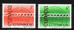 LUXEMBURG MI-NR. 824-825 GESTEMPELT(USED) EUROPA 1971 KETTE - 1971