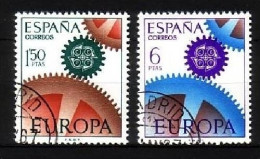 SPANIEN MI-NR. 1682-1683 O EUROPA 1967 - ZAHNRÄDER - 1967