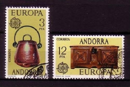 ANDORRA SPANISCH MI-NR. 101-102 GESTEMPELT(USED) EUROPA 1976 KUNSTHANDWERK - 1976