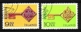 ISLAND MI-NR. 417-418 GESTEMPELT(USED) EUROPA 1968 KREUZBARTSCHLÜSSEL - 1968