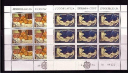 JUGOSLAWIEN MI-NR. 1598-1599 II POSTFRISCH(MINT) KLEINBOGENSATZ EUROPA 1975 GEMÄLDE - 1975