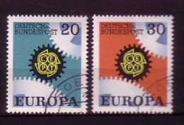 DEUTSCHLAND MI-NR. 533-534 O EUROPA 1967 - ZAHNRÄDER - 1967