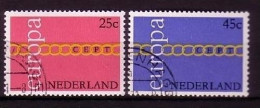 NIEDERLANDE MI-NR. 963-964 GESTEMPELT(USED) EUROPA 1971 KETTE - 1971