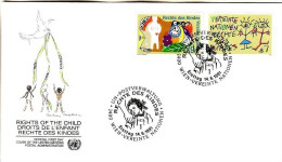 UNO WIEN MI-NR. 117-118 FDC RECHTE DES KINDES - FDC