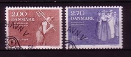 DÄNEMARK MI-NR. 749-750 O EUROPA 1982 - HISTORISCHE EREIGNISSE FRAUENWAHLRECHT - 1982