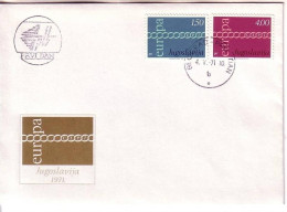 JUGOSLAWIEN MI-NR. 1416-1417 FDC EUROPA 1971 - KETTE - 1971