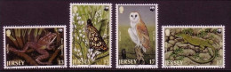 JERSEY MI-NR. 480-483 POSTFRISCH(MINT) FROSCH SCHMETTERLING EULE ECHSE WWF 1989 - Frösche