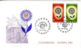 LUXEMBOURG MI-NR. 697-698 FDC EUROPA CEPT 1964 STILISIERTE BLUME - 1964