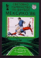 BULGARIEN BLOCK 155 GESTEMPELT(USED) FUSSBALL WM MEXICO'86 - Hojas Bloque