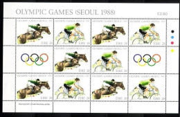 IRLAND MI-NR. 645-646 POSTFRISCH(MINT) KLEINBOGEN SOMMEROLYMPIADE 1988 SEOUL REITEN RADFAHREN - Paarden