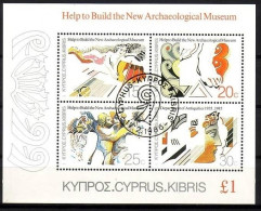ZYPERN BLOCK 13 GESTEMPELT(USED) ARCHÄOLOGISCHES MUSEUM 1986 - Used Stamps