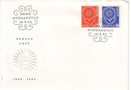 SCHWEIZ MI-NR. 800-801 FDC CEPT 1964 STILISIERTE BLUME - 1964