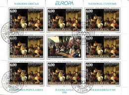 JUGOSLAWIEN MI-NR. 2855-2856 GESTEMPELT(USED) KLEINBOGENSATZ EUROPA 1998 FESTE Und FEIERTAGE - 1998