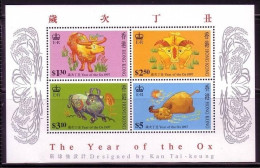HONGKONG BLOCK 45 C POSTFRISCH(MINT) JAHR DES OCHSEN - YEAR OF THE OX 1997 - Blocchi & Foglietti