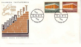 GRIECHENLAND MI-NR. 1004-1005 FDC CEPT 1969 - 1969