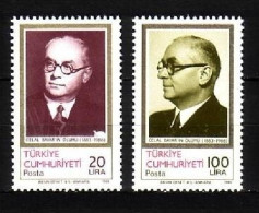 TÜRKEI MI-NR. 2761-2762 POSTFRISCH(MINT) CELAL BAYAR 3. STAATSPRÄSIDENT - Unused Stamps