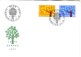 SCHWEIZ MI-NR. 756-757 FDC CEPT 1962 BAUM - 1962