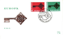 BELGIEN MI-NR. 1511-1512 FDC CEPT 1968 SCHLÜSSEL - 1968