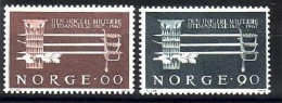 NORWEGEN Mi-Nr. 553-554 POSTFRISCH(MINT) MILITÄRAKADEMIE 1967 - Unused Stamps