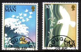 ISLE OF MAN MI-NR. 627-628 O EUROPA 1995 - FRIEDEN Und FREIHEIT FRIEDENSTAUBE - 1995