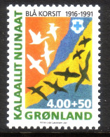 GRÖNLAND MI-NR. 220 POSTFRISCH(MINT) 75 JAHRE BLAUES KREUZ 1991 - Ongebruikt