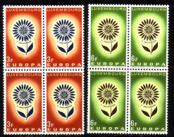 LUXEMBOURG MI-NR. 697-698 POSTFRISCH(MINT) 4er BLOCK EUROPA 1964 STILISIERTE BLUME - 1964