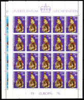 LIECHTENSTEIN MI-NR. 642-643 POSTFRISCH(MINT) KLEINBOGENSATZ EUROPA 1976 - KUNSTHANDWERK - 1976