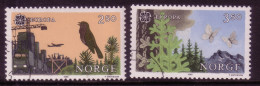 NORWEGEN MI-NR. 946-947 GESTEMPELT EUROPA 1986 UMWELTSCHUTZ VOGEL SCHMETTERLING - Usati