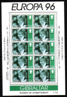 GIBRALTAR MI-NR. 755-758 POSTFRISCH KLEINBOGENSATZ EUROPA 1996 LADY DIANA KÖNIGIN ELISABETH - 1996