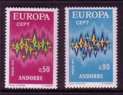 FRANZÖSISCH ANDORRA MI-NR. 238-239 POSTFRISCH EUROPA 1972 STERNE - 1972