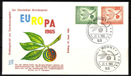 DEUTSCHLAND MI-NR. 483-484 FDC EUROPA CEPT 1965 ZWEIG - 1965