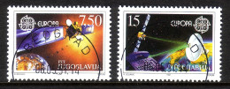 JUGOSLAWIEN MI-NR. 2476-2477 GESTEMPELT(USED) EUROPA 1991 WELTRAUMFAHRT - 1991