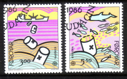 FÄRÖER MI-NR. 134-135 GESTEMPELT(USED) EUROPA 1986 NATUR- Und UMWELTSCHUTZ - 1986