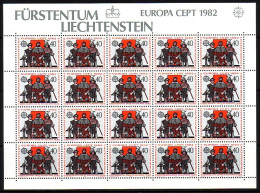 LIECHTENSTEIN MI-NR. 791-792 POSTFRISCH(MINT) KLEINBOGENSATZ EUROPA 1982 HISTORISCHE EREIGNISSE - 1982