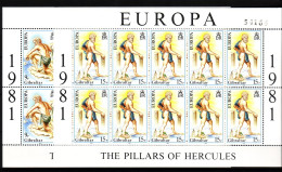 GIBRALTAR MI-NR. 416-417 POSTFRISCH(MINT) KLEINBOGENSATZ EUROPA 1981 FOLKLORE HERAKLES - 1981