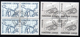 FÄRÖER MI-NR. 70-71 O 4er BLOCK EUROPA 1982 - HISTORISCHE EREIGNISSE - 1982